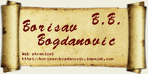 Borisav Bogdanović vizit kartica